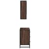 vidaXL Bathroom Furniture Set Brown Oak Engineered Wood, Metal Medium