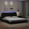 vidaXL Bed Frame Black and white
