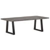 vidaXL Coffee Table Gray Solid Acacia Wood Large Industrial