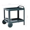 vidaXL Beverage Cart Green 27.2"x20.9"x28.3" Plastic