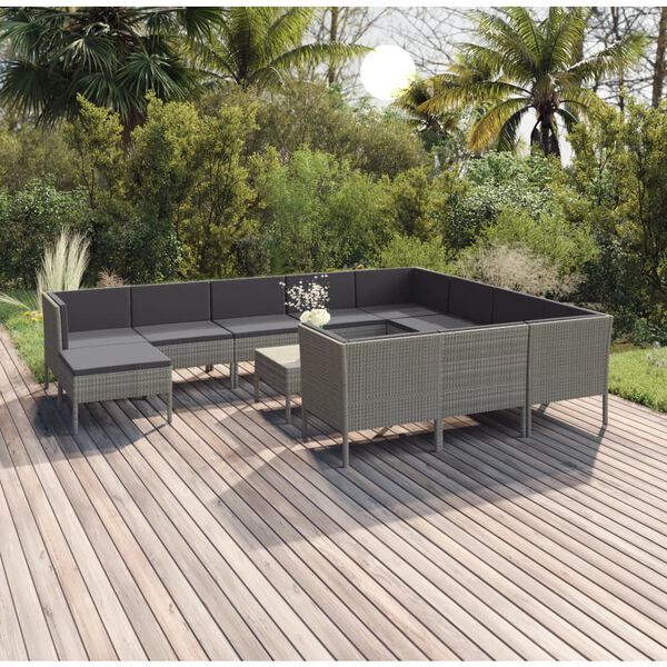 vidaXL Garden Lounge Set Grey