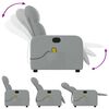 vidaXL Massage Recliner Chair Light Grey