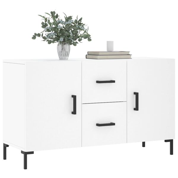 vidaXL Sideboard White Engineered wood 39.4 x 14.2 x 23.6 in Sideboard