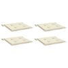 vidaXL Chair Cushion Set of 4 Cream Oxford fabric (100% polyester)