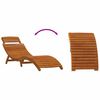 vidaXL Sun lounger 2 pcs Light Grey 184 x 55 x 64cm Solid Acacia wood