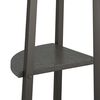vidaXL Corner Shelf Black Engineered wood, steel