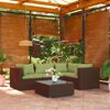 vidaXL Garden Lounge Set Brown, Green