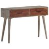 vidaXL Console Table Grey and honey brown