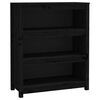 vidaXL Book Cabinet Black Solid pine wood 31.5 x 13.8 x 38.2 in