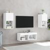 vidaXL TV Wall Cabinet White Engineered Wood Medium TV Wall Cabinet