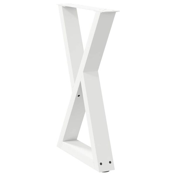 vidaXL Dining Table Leg White Powder-coated steel Adjustable
