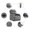 vidaXL Electric Stand Up Massage Recliner Chair Grey