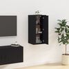 vidaXL Wall Mounted TV Cabinet Black Engineered wood Medium