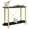 vidaXL Console Table Black Engineered wood, Solid pine wood, Metal Medium