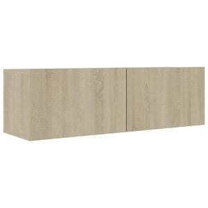 vidaXL TV Cabinet Sonoma Oak Engineered Wood Medium Drop-Down