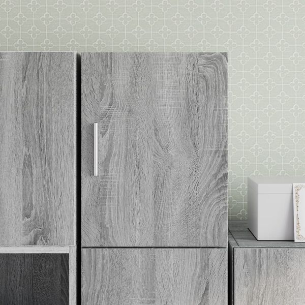 vidaXL Wall Cabinet Grey Sonoma Engineered Wood Medium Wall Cabinet