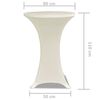 vidaXL Table Cover Set of 2 Cream 90% Polyester, 10% Elastane Ø31.5 in