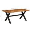 vidaXL Dining Table Set Wooden Brown