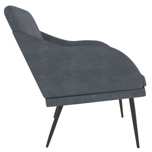 vidaXL Bench Dark Grey Velvet (100% polyester), metal, plywood Standard