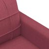 vidaXL 2-seater Sofa Wine Red Polyester 2-Seater 2-Seater Sofa