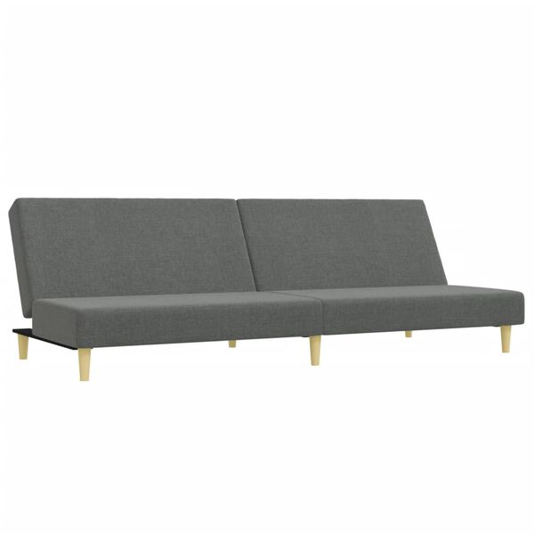 vidaXL Sofa Bed Dark gray Fabric (100% polyester), wood, plastic Standard