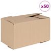 vidaXL Folding Box 50 pcs Natural 9.45 x 5.12 x 5.12 in Cardboard