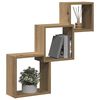 vidaXL Wall Cube Shelf Artisan Oak Engineered Wood 26.8x5.9x26.8 in