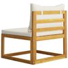 vidaXL Garden Lounge Set Cream Solid Acacia Wood Modular