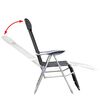 vidaXL Camping Chair Set of 2 Grey Aluminum frame Medium