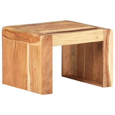 vidaXL Side Table 16.9"x15.7"x11.8" Solid Acacia Wood
