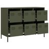 vidaXL Sideboard Olive Green Cold-rolled Steel Medium Sideboard