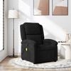 vidaXL Massage Recliner Chair Black Velvet, metal, plywood Single