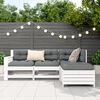 vidaXL Garden Sofa Set White Solid Pine Wood X-Large Foldable