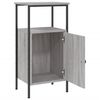 vidaXL Bedside Cabinet Gray sonoma Engineered wood, Iron Medium
