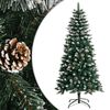 vidaXL Christmas Tree Green and white PVC, steel Small Decorative Inlays