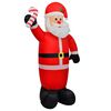 vidaXL Inflatable Santa Claus Red, White, Black, Multicolor Fabric, Plastic