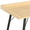 vidaXL Desk Black and Oak Engineered Wood and Powder-Coated Steel Compact