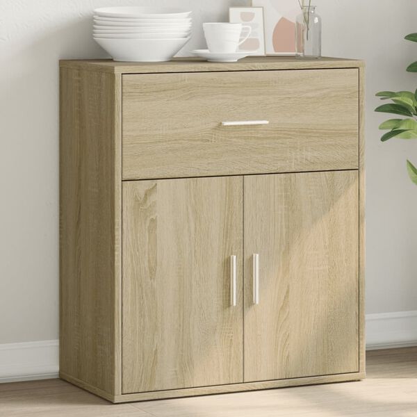 vidaXL Sideboard Sonoma oak Engineered wood Storage Sideboard
