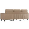 vidaXL 3-seater Sofa Cappuccino Faux leather, metal, textilene