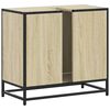 vidaXL Bathroom Sink Cabinet Sonoma Oak Engineered Wood, Metal Medium