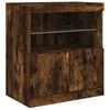 vidaXL Sideboard with LED Lights Smoked Oak 56.1"x14.6"x26.4"