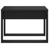 vidaXL Side Table Black Engineered wood 19.7x19.7x13.8 in Side Table