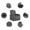 vidaXL Electric Recliner Chair Gray Faux leather, metal, plywood Medium