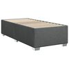 vidaXL Bed Frame Dark Gray Polyester Fabric, Plywood, Engineered Wood Twin