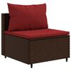 vidaXL Patio Lounge Set Set of 6 Brown, Cinnamon Red