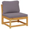 vidaXL Garden Lounge Set Dark gray, Natural wood