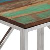 vidaXL Console Table Silver, Varies Stainless steel, Solid reclaimed wood