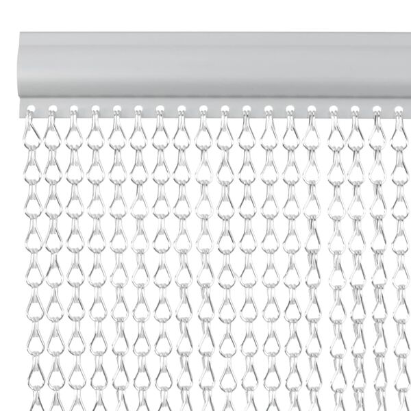 vidaXL Chain Door Fly Screen 35.4x83.5" Aluminium