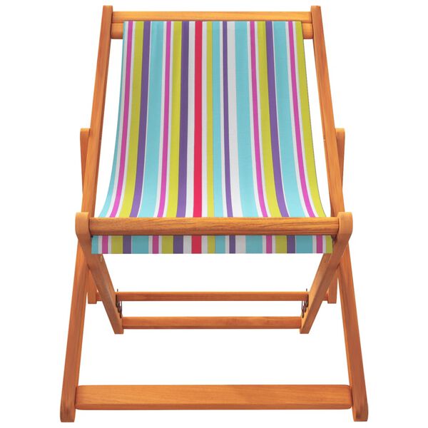 vidaXL Folding Beach Chair Set of 2 Multicolour