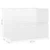 vidaXL Bathroom Furniture Set High gloss white Engineered wood, acrylic